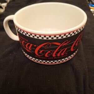 Vintage Coca Cola Ceramic Soup Coffee Cup Mug Coke 1995 by Enesco. 8-18